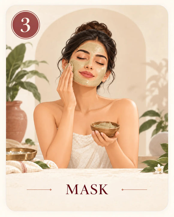 Kaumudi skincare ritual step kaumudi-ritual-03-mask.webp