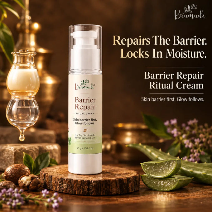 Kaumudi Barrier Repair Ritual Cream with Ceramide and Hyaluronic Acid for dry, sensitive skin