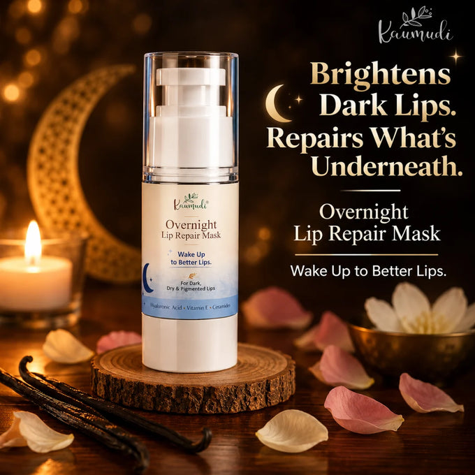 Kaumudi Overnight Lip Repair Mask with Arbutin and Ceramide for dark, dry, pigmented lips