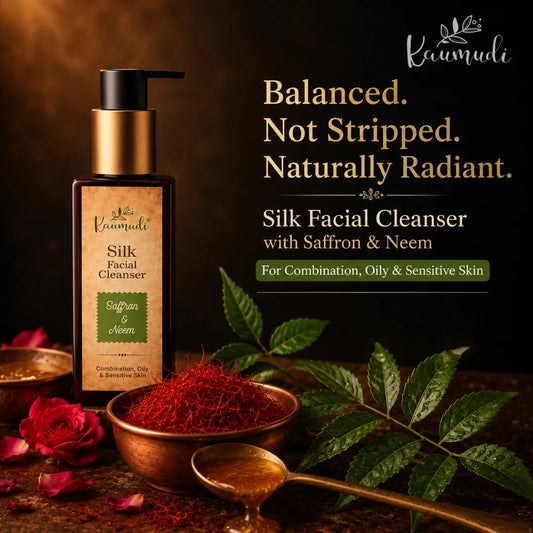 Silk Facial Cleanser with Saffron & Neem for Oily, Combination & Sensitive Skin