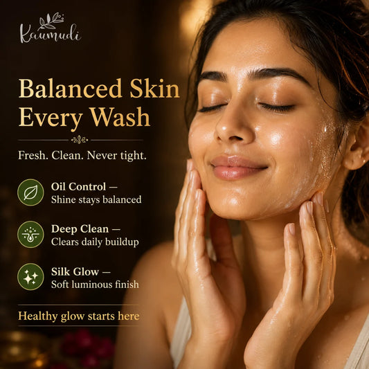 Silk Facial Cleanser with Saffron & Neem for Oily, Combination & Sensitive Skin