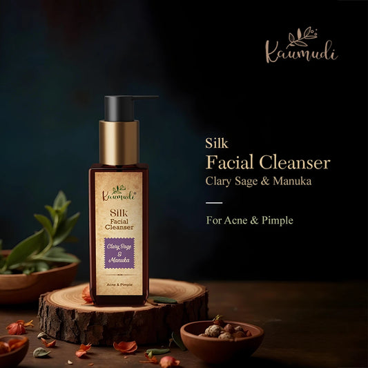 Silk Facial Cleanser With Clary Sage & Manuka for Acne & Pimples