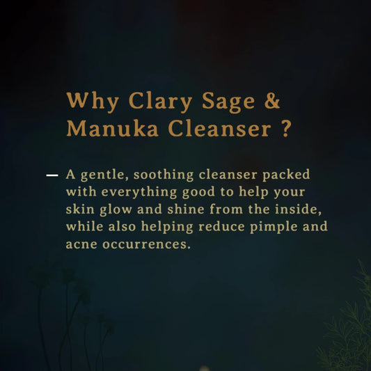 Silk Facial Cleanser With Clary Sage & Manuka for Acne & Pimples